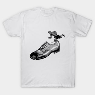 Boy in Big Shoe T-Shirt